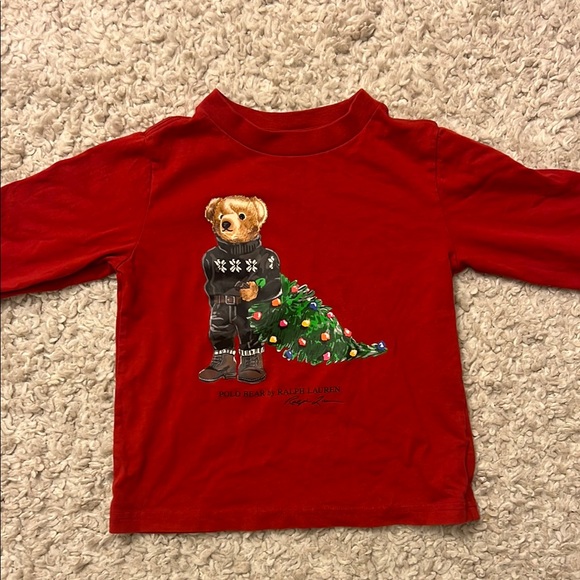 Polo Ralph Lauren Other - Polo Ralph Lauren Long Sleeve “Polo Bear by Ralph Lauren” Holiday Shirt Size 3T